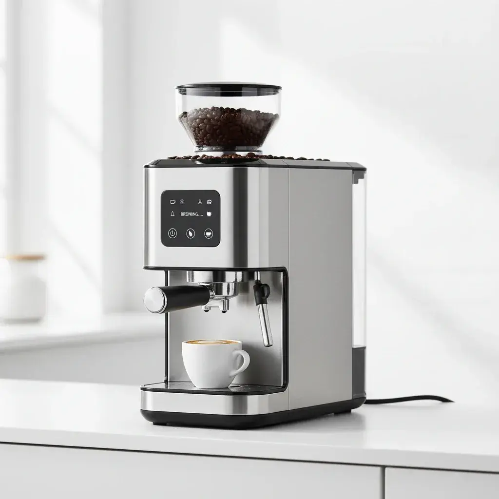 دستگاه اسپرسوساز با آسیاب داخلی تمام‌اتوماتیک برای صرفه‌جویی در فضای کانتر آشپزخانه