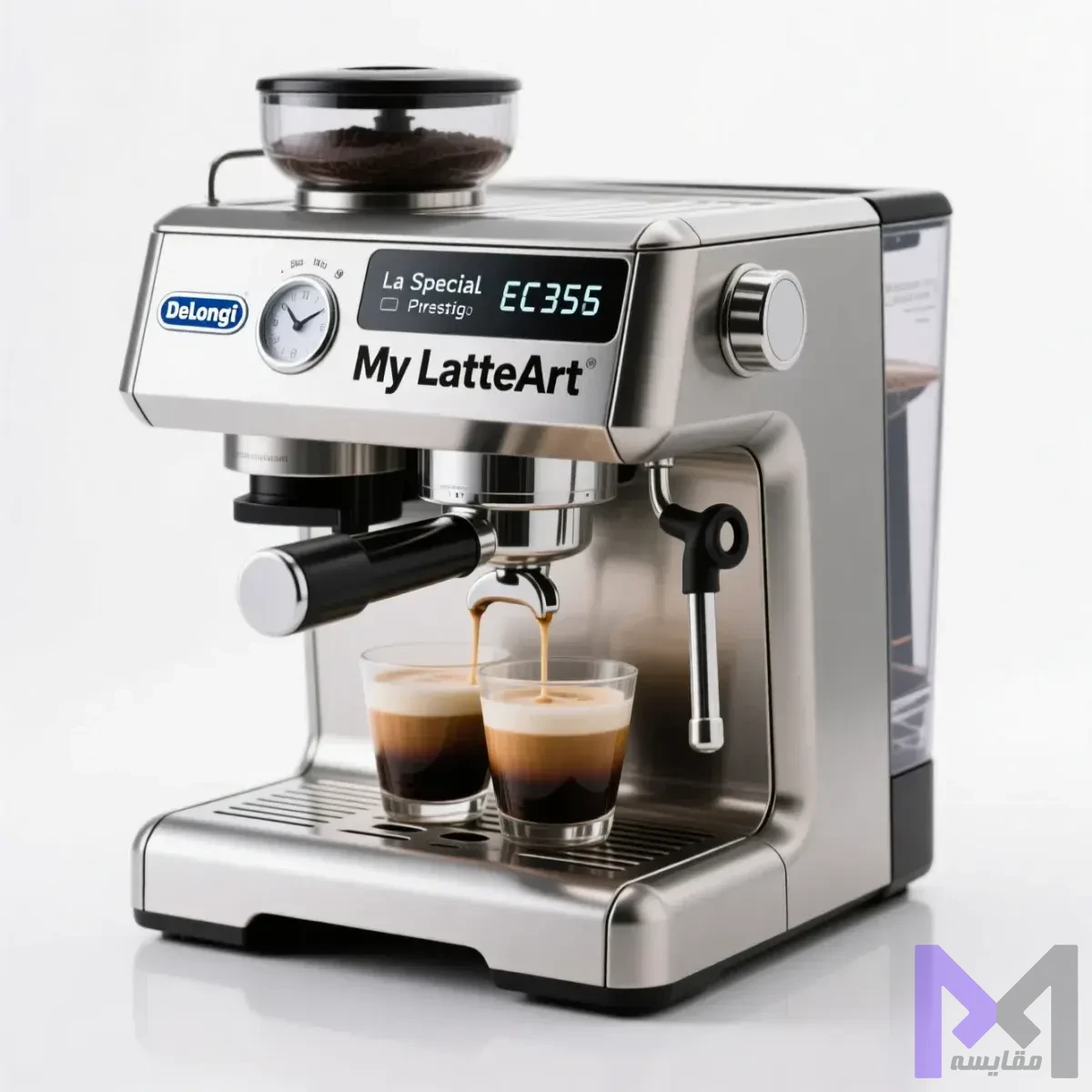 فناوری My LatteArt دلونگی سیستم My LatteArt دلونگی EC9355 با نمایش فرآیند خودکار فوم شیر و کنترل دمای دقیق