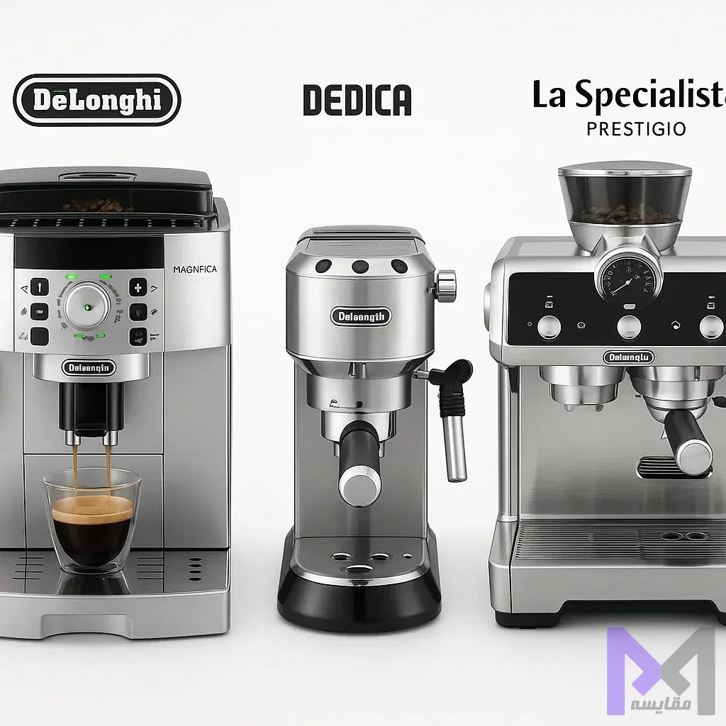 DeLonghi Magnifica S ECAM22.110 اسپرسوساز تماماتوماتیک دلونگی Magnifica S ECAM22.110 در حال تهیه اسپرسو با آسیاب داخلی و سیستم یکدکمهای