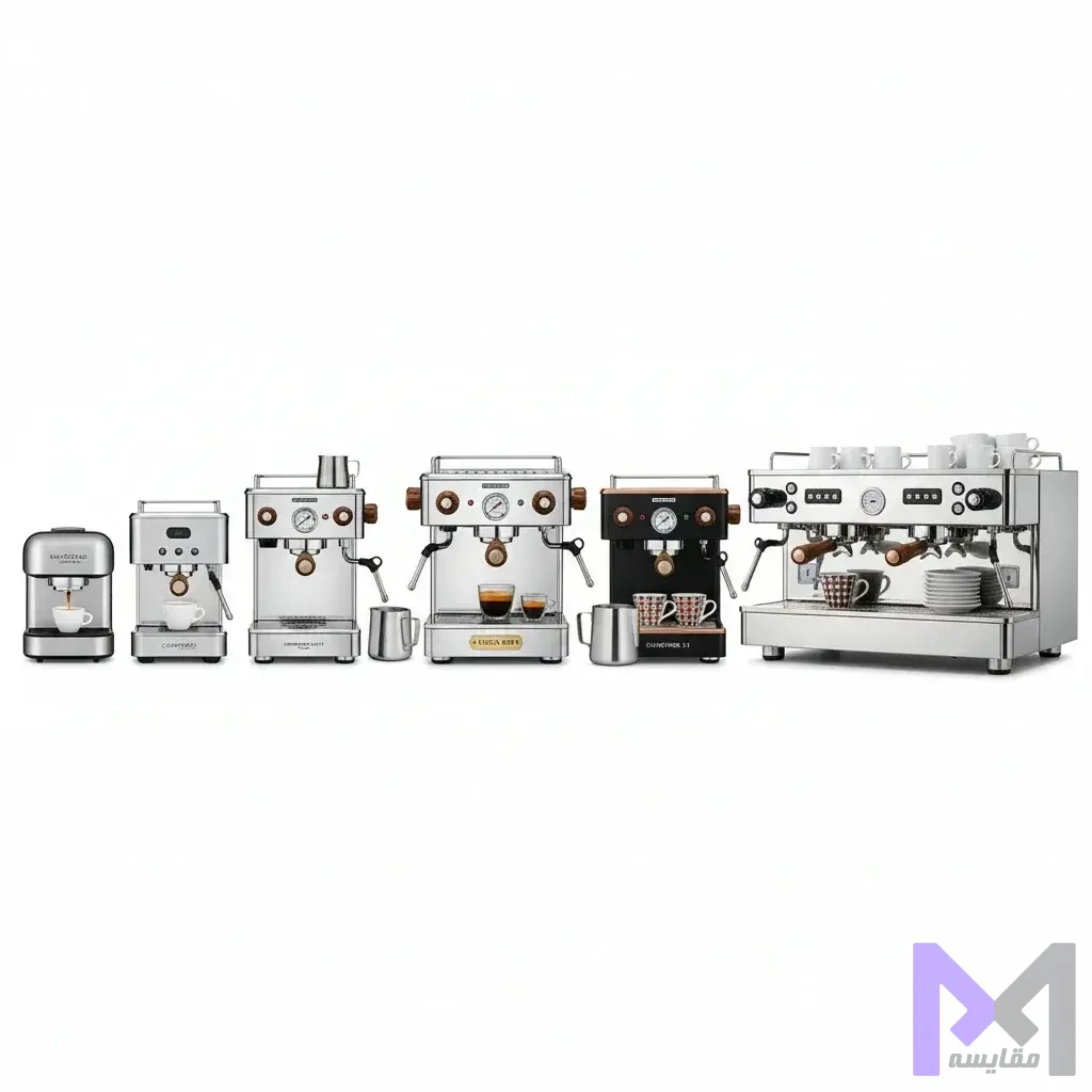 مقایسه برندهای اسپرسوساز مقایسه برندهای مختلف اسپرسوساز از مبتدی تا حرفهای بر اساس قیمت و کیفیت