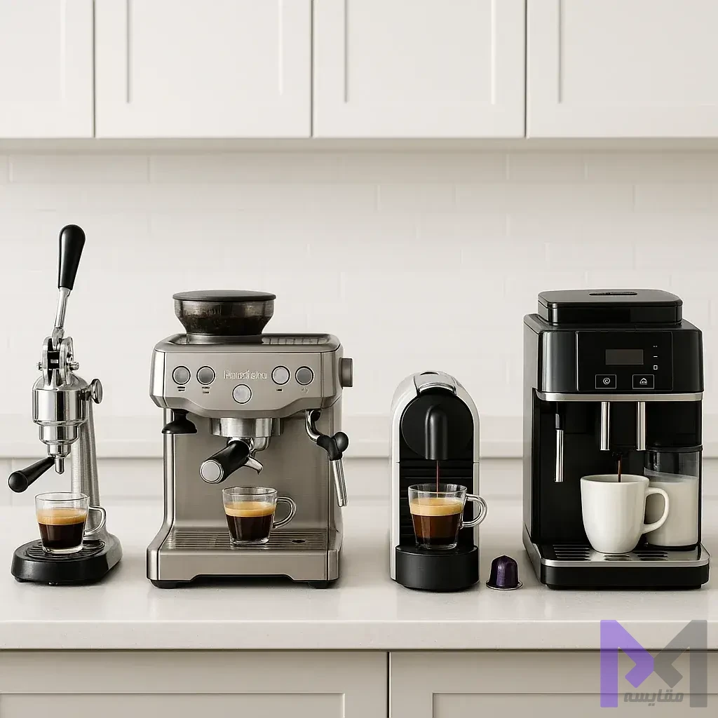 راهنمای انتخاب اسپرسوساز خانگی چه اسپرسوسازی برای خانه بخریم؟ راهنمای انتخاب هوشمندانه - انواع اسپرسوساز خانگی در آشپزخانه مدرن