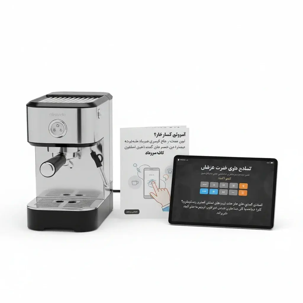 راهنمای تصویری نحوه ورود دقیق اطلاعات در محاسبه‌گر برای دریافت بهترین پیشنهاد اسپرسوساز