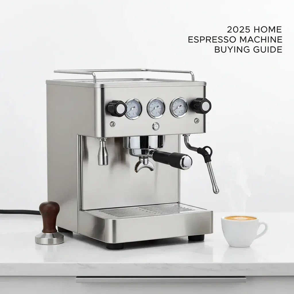 اسپرسوساز نیمهاتوماتیک دستگاه اسپرسوساز نیمهاتوماتیک با پورتافیلتر، تمپر و کنترلهای دستی برای استخراج دقیق اسپرسو در آشپزخانه خانگی